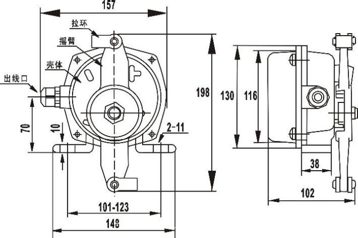 厂家直销水银倾斜开关堵煤开关水银开关FTS-V15C-180煤流堵塞开关